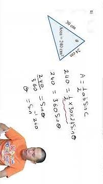 Finding Angles from Area and Side Lengths in Triangles Part 2