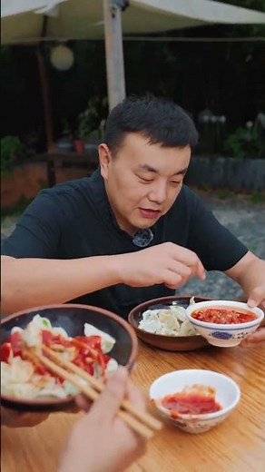 What do you think goes well with dumplings? #mukbang #food