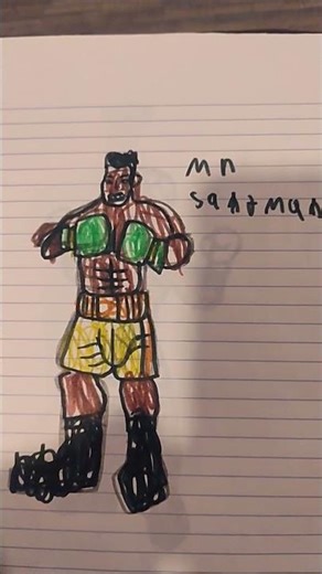 my Mr sandman from punch out Wii drawing of Mr sandman the world champ 🏆