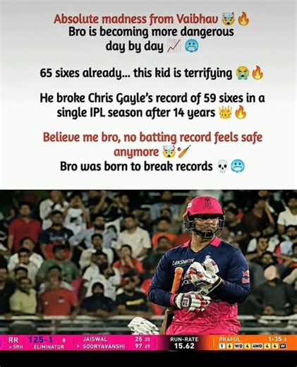 Vaibhav Sooryavanshi Broke Chris Gayle's 14-Year-Old IPL Record! 😱🔥
