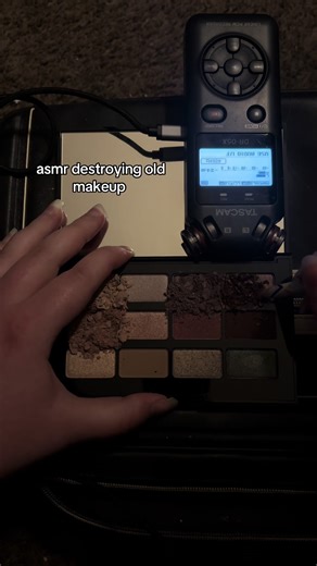 asmr destroying old makeup! / tascam asmr / scratching sounds / #asmr #lofiasmr #fyp #foryoupage #foryou