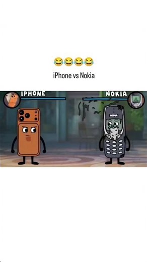 iPhone vs. Nokia: Who wins? 👀 #fight #meme #relable