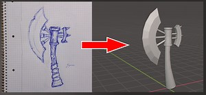 Blender hardsurface sculpting tutorial : Basemesh