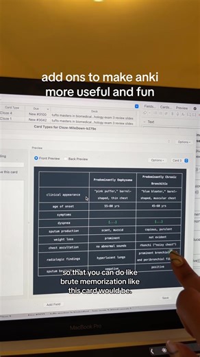 hii!! let me know if you guys want a more in depth tutorial of how to download anki or how i use it!! add table - 1237621971 button colors - 2494384865 congrats confetti - 206062158 filtered deck from tag - 2058067048 image occlusion - 1374772155 review heatmap - 1771074083 #premed #medicalassistant #mcat #anki #ankitutorial