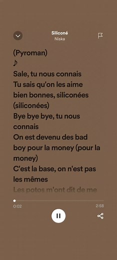 Musiques paroles sur TikTok