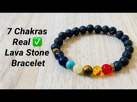 7 Chakra Energy Bracelets | Real Lava Stone | Reiki Healing