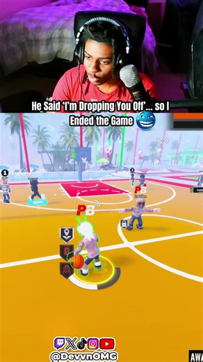He really said he was dropping me off 😭 #playgroundbasketball #devvnomg #roblox