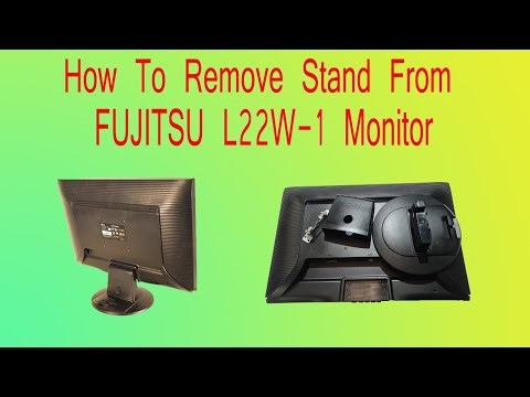 How to remove Fujitsu computer monitor base stand.L22W-1 Monitor Stand Detached#fujitsu #monitor