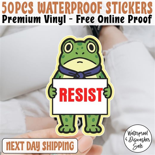Frog Rage Against Resist Sticker/Car Magnet, Frog Rage Again The Machine Protest Sticker, Anti ICE Sticker, Anti Fascism Sticker, Anti Trump