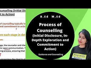 Process of counselling (Initial Disclosure, In-Depth Exploration and Commitment to Action)