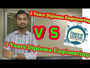 Diffrence Between Two years Diploma or Three Years Diploma engineering //Full time. Engineering