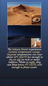#saharadesert experiences extreme temperature swings.