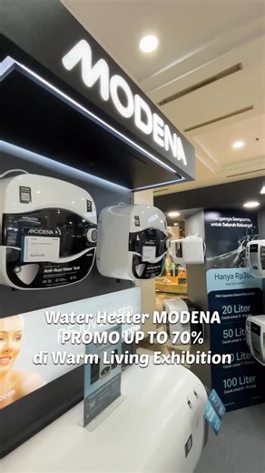 YOGYAKARTA on Instagram: "MODENA Warm Living Experience hadir di Yogyakarta dan siap bikin rumah makin nyaman! 🔥 Di pameran ini, kamu bisa kenalan langsung dengan berbagai pilihan Water Heater MODENA, mulai dari Electric Storage, Electric Instant, hingga Gas Instant yang praktis dan efisien. Teknologi canggihnya bikin air hangat lebih stabil, aman, dan hemat energi, bahkan beberapa produk sudah terintegrasi dengan MODENA Seamless App. Nggak cuma itu, ada promo menarik hingga 70%, lelang produk