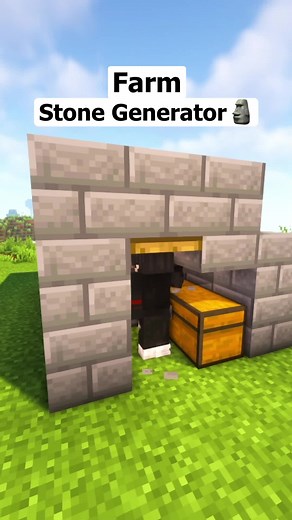 Stone Generator 🗿#minecraftstone #minecraftfarm #minecraftfarmtutorial #humoky