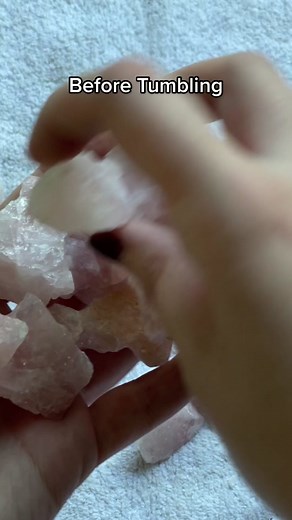 Transformative Rose Quartz Crystal Tumbling: Before vs After