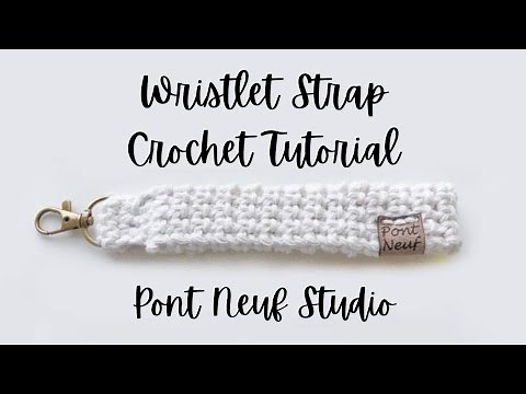 Crochet Wristlet Strap Tutorial, Crochet Keychain Project, How to Crochet a Keychain