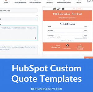 Custom HubSpot Quote Template Design & Development - Bootstrap Creative