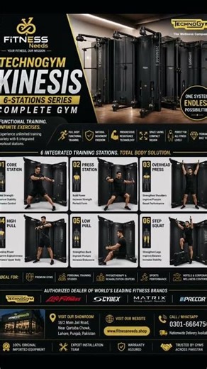 ✨ TECHNOGYM KINESIS – 6 STATION COMPLETE GYM ✨