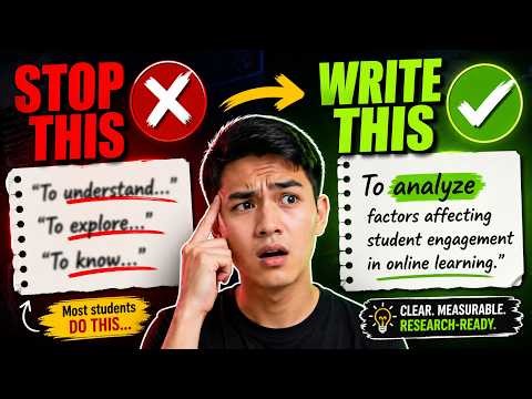 Stop Writing Weak Research Objectives Do This Instead!