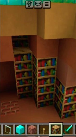 I made a library in my diamond castle in Minecraft