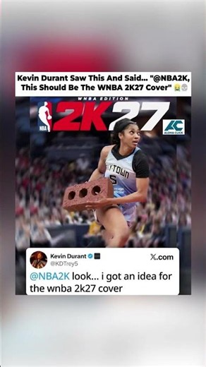 KD Has a WNBA 2K27 Cover Idea – And It’s Wild 😳💀#shorts #kd