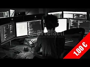 Black and White Developer Workstation Stock Video (HD 1920x1080)