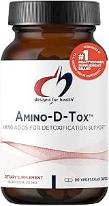 Designs for Health Amino-D-Tox - Amino Acid Detox + Liver Cleanse Support - Supplement Blend with Glycine, Calcium D Glucarate, NAC + More - Non-GMO (90 Capsules)