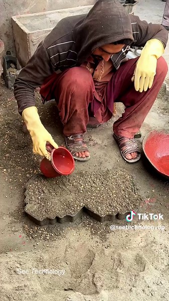 Cement Tile Crafting Process | Handmade DIY Tile Craft