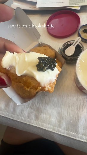 it wasn’t bad but not sure i like creme fraiche #caviar #tiktokmademebuyit