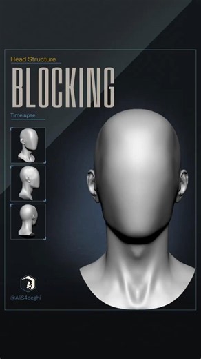 Head Structure Sculpting #anatomy #zbrush #sculpting