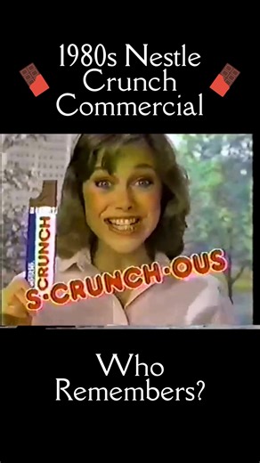 This Nestle Crunch candy commercial aired back in the 80s. Do you remember this one? I bet you'll be singing this jingle for the rest of the day 😂🍫 #1980s #vintagevibes #80scommercials #vintagecommercial #throwback #nestlecrunchmeme #nestlecrunchcommercial #oldies #vintage #retro #throwbackcommercials #oldcommercial | I Love The Oldies