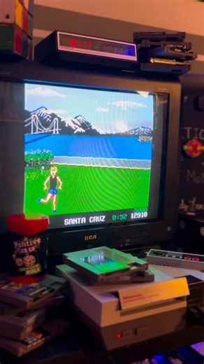 Retro 80s & 90s on Instagram: "What Event Was Your Favorite? California Games (NES) – Summary California Games on NES tried to bottle up that late-80s West Coast vibe with a mix of extreme sports and sunny attitude. You jump between events like half-pipe skateboarding, BMX, surfing, footbag, and flying disc, each with its own awkward-but-charming controls. Some events feel clunky and unforgiving, others are surprisingly fun once you get the timing down. It’s less about realism and more about vib