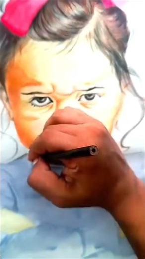Pencil Colour Portrait Drawing | Realistic Art Process #art #pencilcolourdrawing