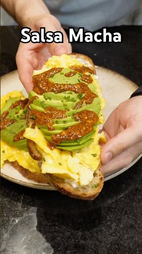 Here is the recipe for the SALSA MACHA so you can make the toast from my last video 🌶️ #Recipes