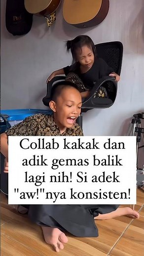 TERIAKAN ADIKNYA LUCU BANGET!!😍 📹IG: @restu_singgih_hanggara