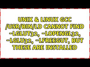 gcc /usr/bin/ld: cannot find -lglut32, -lopengl32, -lglu32, -lfreegut, but these are installed