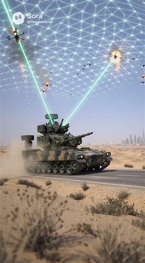 K30 비호, 레이저포 망사형으로 드론 격추 #sora2