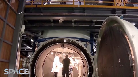 Views Of What A Space Environment Simulation Chamber Looks Like