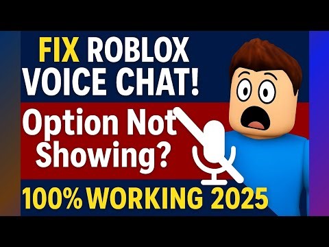 How To Fix Roblox Voice Chat Option Not Showing | Roblox Voice Chat 2025 Working Fix