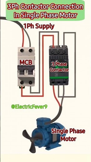 How to Connect a 3-Phase Contactor to a Single Phase Motor #motor #contactor