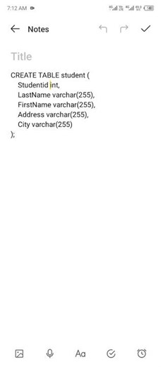 #education table creation in data bade