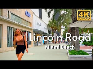 Miami Beach 4k Lincoln Road Mall Walking Tour