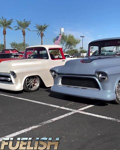 Got a sneak peek of the latest ‘56 Chevy build by Premier Street Rod. Officialially known as “Sonic 56,” this truck was made from their full cab and body kit. It also has a chassis, Budnik wheels and an LS3 under the hood. Owner: Danny Carrasco. | Fuelish Media