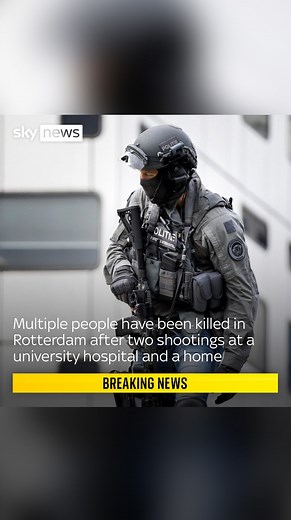69K views · 79 reactions | Multiple people have been killed in the Dutch port city of Rotterdam after two shootings at a university hospital and a home, police confirmed. A suspect has been arrested under the helipad of the Erasmus Medical Centre, where one of the shootings took place. The other attack took place at a nearby apartment. It is not clear if the two incidents are linked. #rotterdam #police #breakingnews | Sky News | Facebook