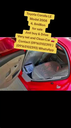 Toyota Corolla LE Model 2008 4. 8million for sale Just buy & Drive Very net and Clean Car 🚗 Contact (09165102393 ) (09165102393) WhatsApp