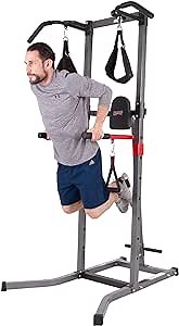 Body Champ VKR1987 5-in-1 Power Tower and Dip Station, Home Gym Equipment