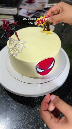 Spider-Man theme cake💛#spidermancake#homemadecake#customisedcake#bakewithlove