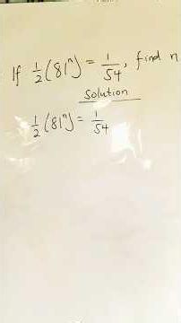 Solving Simple Exponential Equations #education #indices #maths
