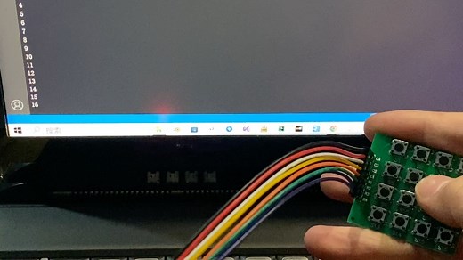 arduino 4x4矩阵键盘 行列式扫描 库文件编写