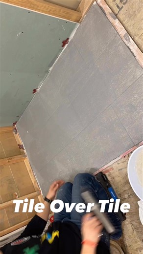 YOU CAN tile over tile! #construction #homerenovation #renovation #diy #realestate #design #entrepreneur #tools #remodel #interiordesign #carpentry #woodworking #diy | WINNI